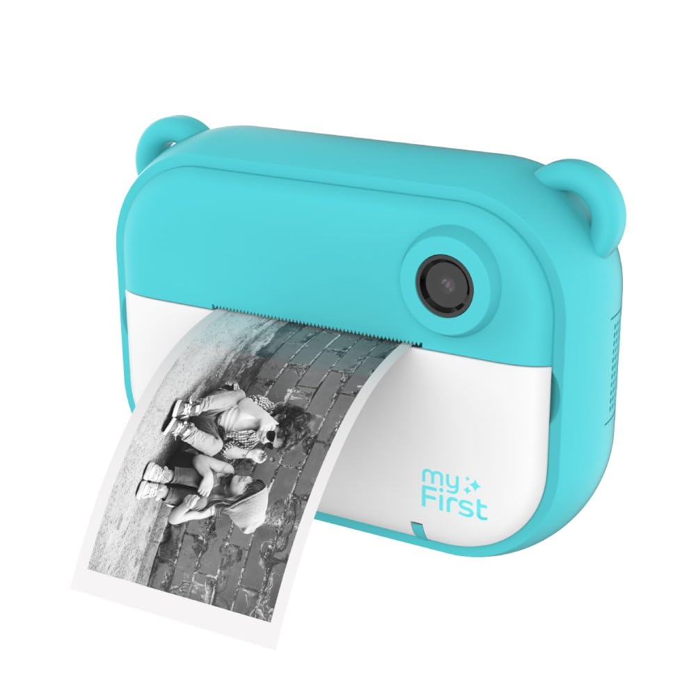 MyFirst Camera Insta 2 Azul. Cámara Digital HD con impresión instantánea, cámara Frontal y Selfie para niño y niña