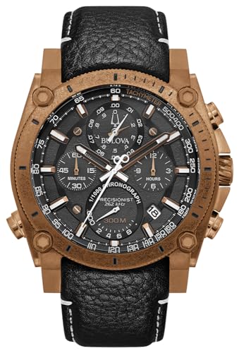 Bulova Reloj Analógico para Hombre de Cuarzo con Correa en Cuero 97B188