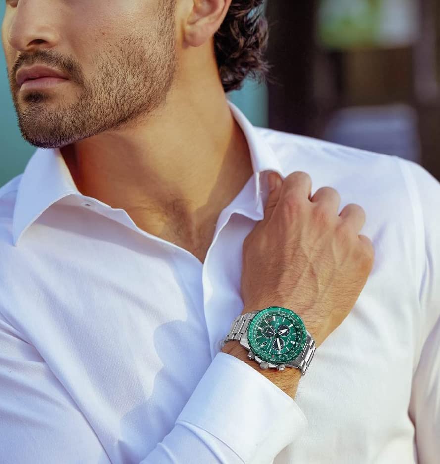 CITIZEN Reloj Cronógrafo para Hombres de Energía Solar con Correa en Acero Inoxidable CB5004-59W