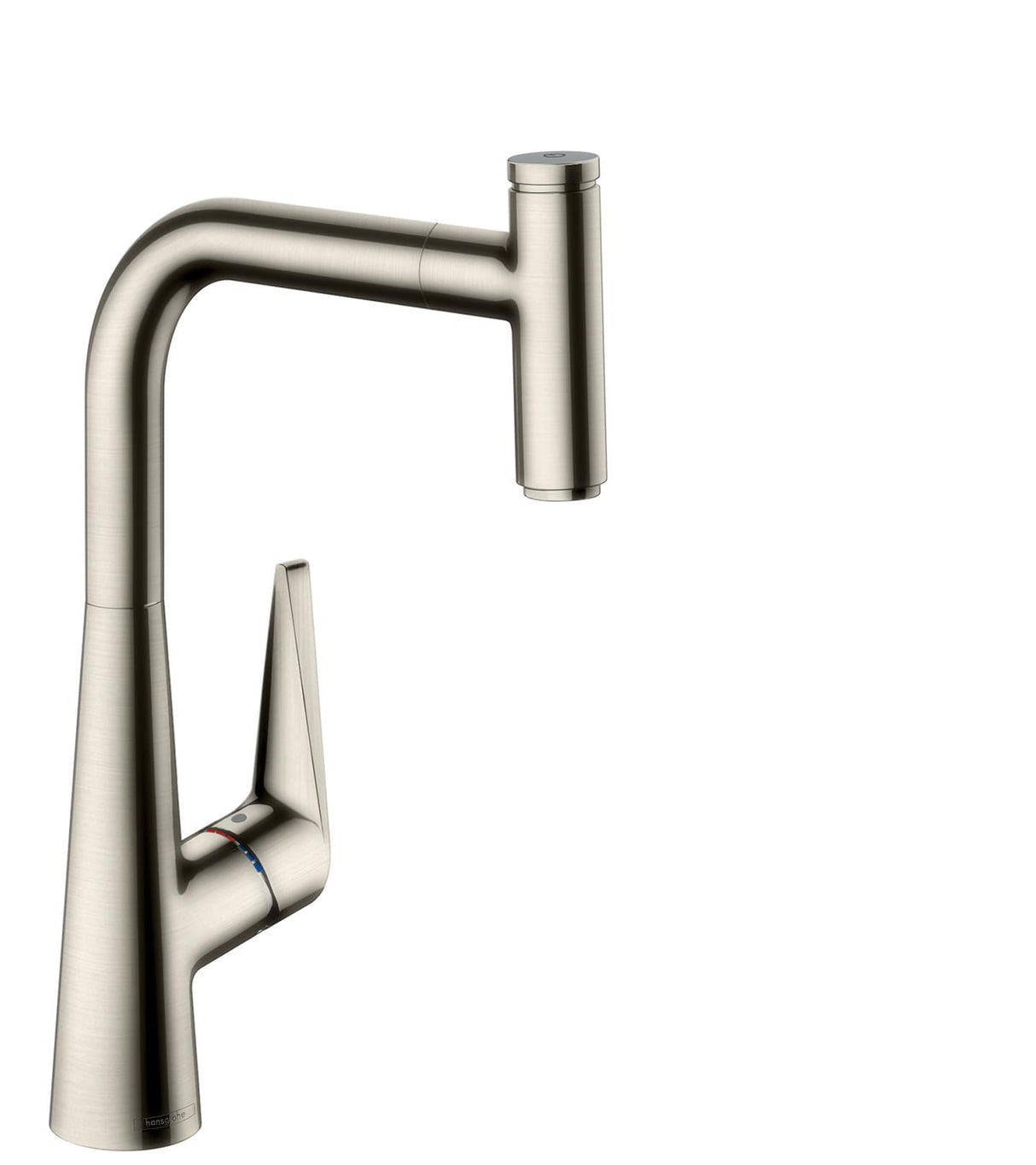 hansgrohe Talis Select M51 Grifo monomando de cocina 300, caño extraíble, 1 tipo de chorro, sBox, acabado de acero inoxidable, 73853800