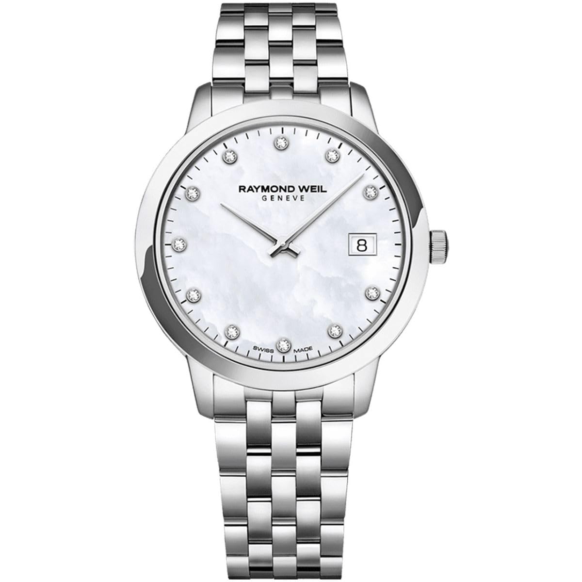 Raymond Weil Reloj Analógico para Hombres de Cuarzo Suizo con Correa en Acero Inoxidable 5385-ST-97081