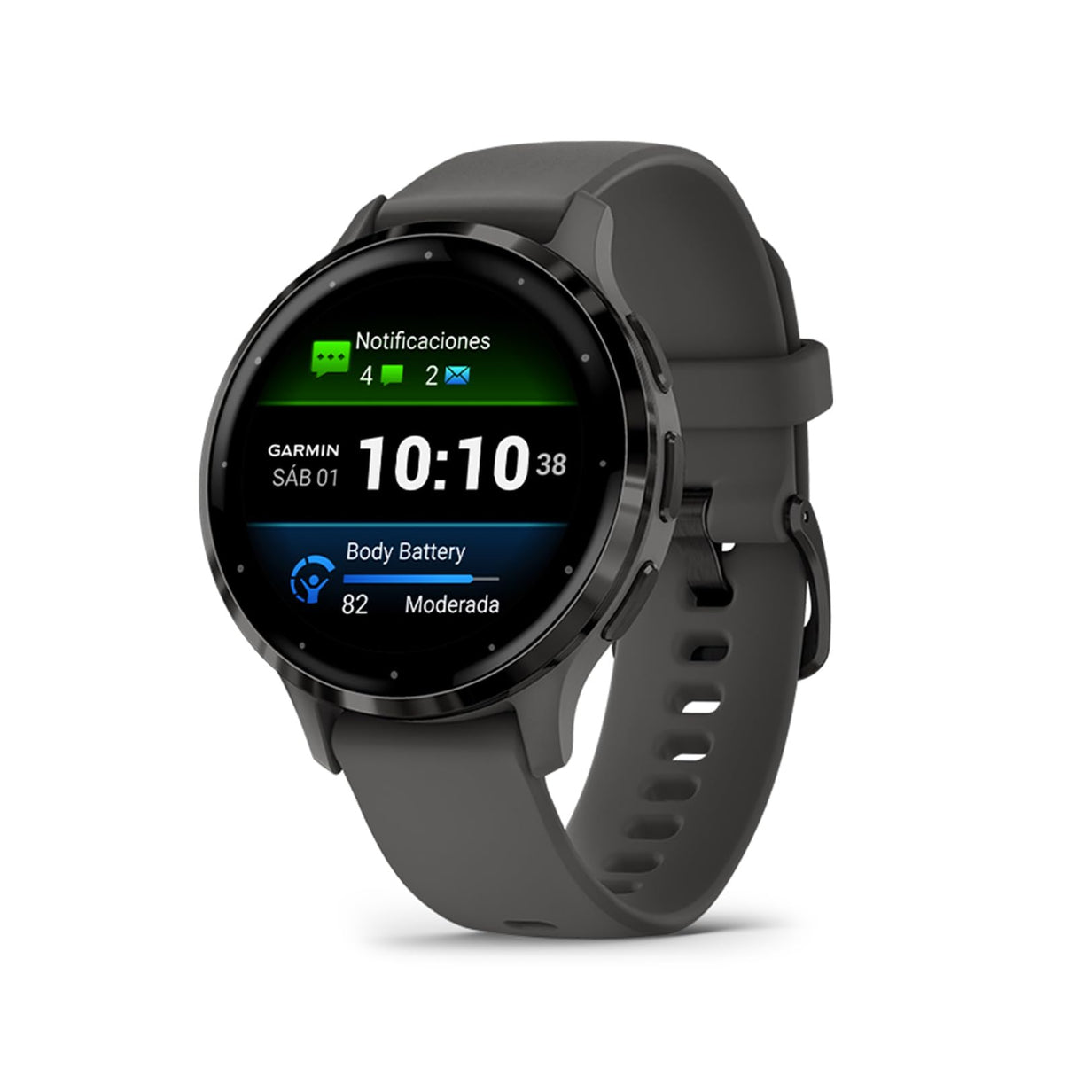 Garmin Venu 3S, Smartwatch Premium con GPS, AMOLED, Funciones avanzadas de Salud y Forma física, más de 30 Aplicaciones Deportivas, 10 días de autonomía, Gris