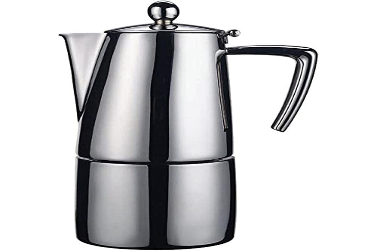 Ilsa Slancio 0091 S10 - Cafetera italiana (acero inoxidable, mate, para 10 tazas)