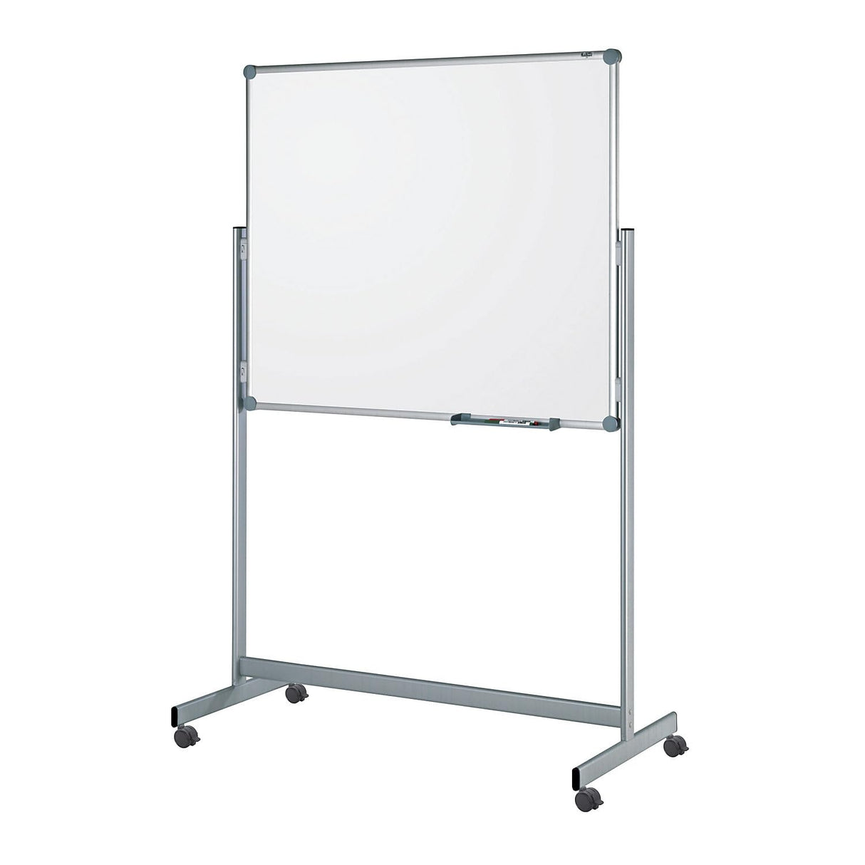 Maul 6335584 1000 x 1200 mm plástico magnético Pizarra blanca – cuadros blancos (4 Rueda (S), 1950 mm, 650 mm, 1280 mm)