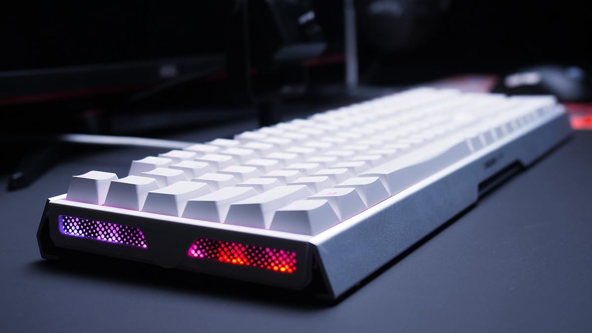 CHERRY XTRFY MX 3.1, Teclado Gaming mecánico, distribución de teclado alemán (QWERTZ), iluminación RGB, carcasa de aluminio, conexión USB-A, switches MX2A RED, blanco