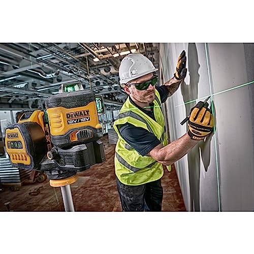 DEWALT DCE089D1G18-QW - Nivel Láser multilíneas verde 3 x 360°, Incluye cargador y batería 18V 2Ah