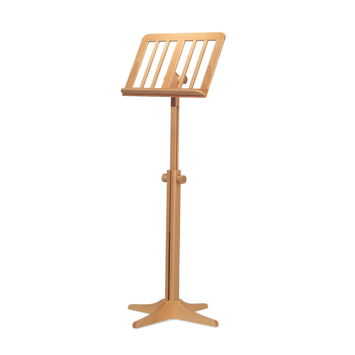K&M 116/1 Atril de madera - madera maciza de haya color natural - atril extensible de 71,5 a 122,5 cm