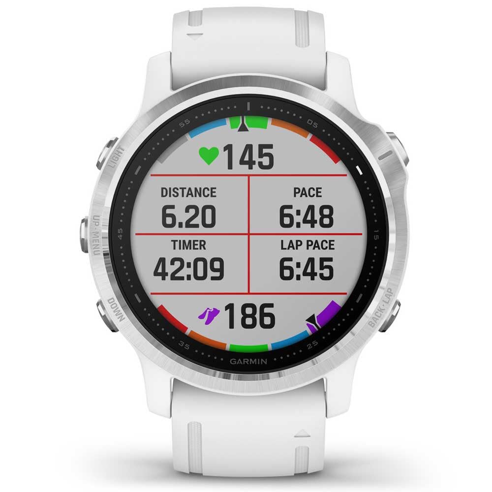 Garmin fēnix 6S - Reloj GPS multideporte definitivo con sensores, VO2 Max,frecuencia cardíaca, carga de entrenamiento, Blanco