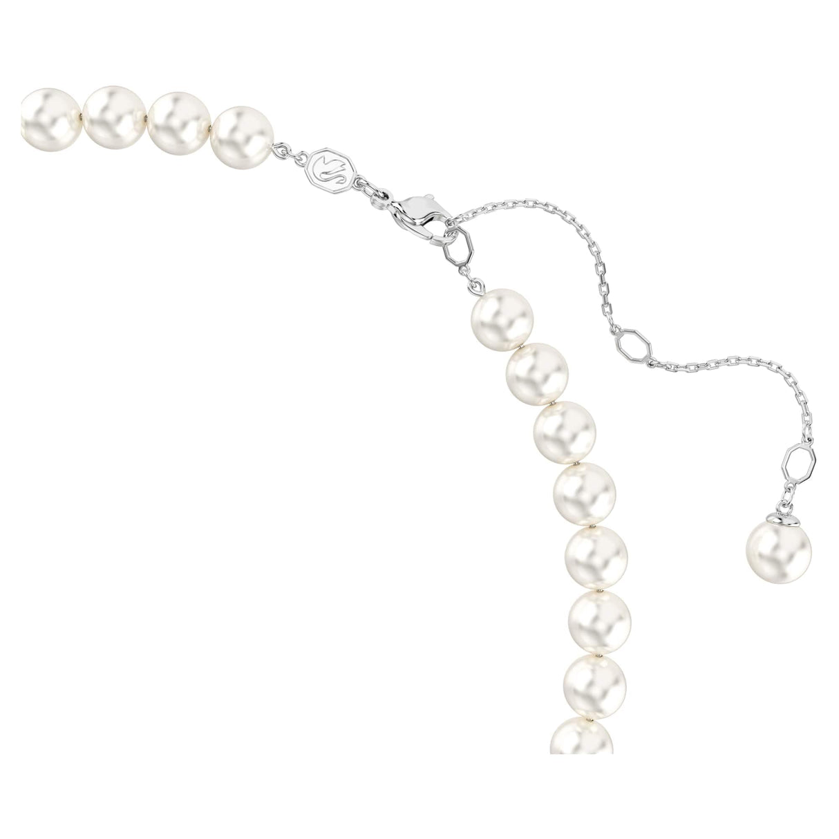 Swarovski Collar Ariana Grande x, Crystal Pearl, Talla de corazón, Corazón, Blanco, Baño de rodio
