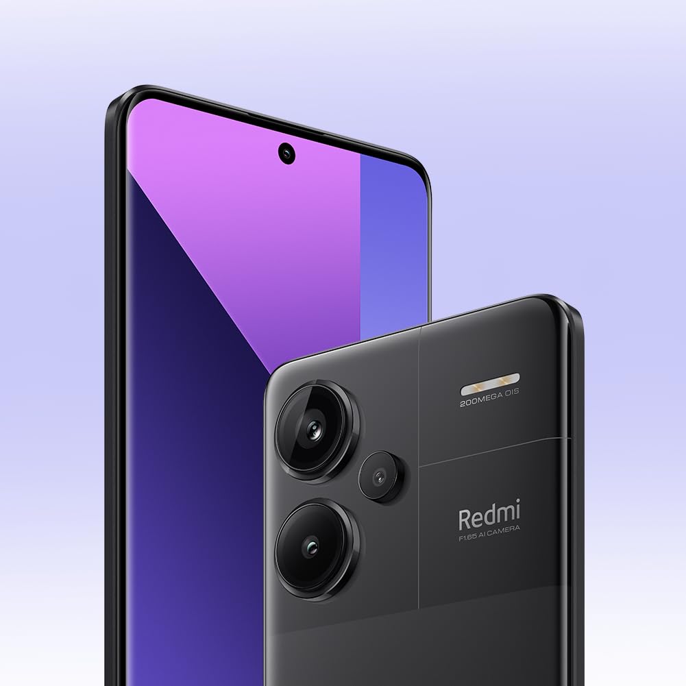 XIAOMI Redmi Note 13 Pro+ 5G - Smartphone de 8+256 GB, Pantalla de 6,67" AMOLED 1.5K 120Hz, MediaTek Dimensity 7200 Ultra, Triple cámara de hasta 200MP, Hypercharge 120W, Negro (Versión ES)