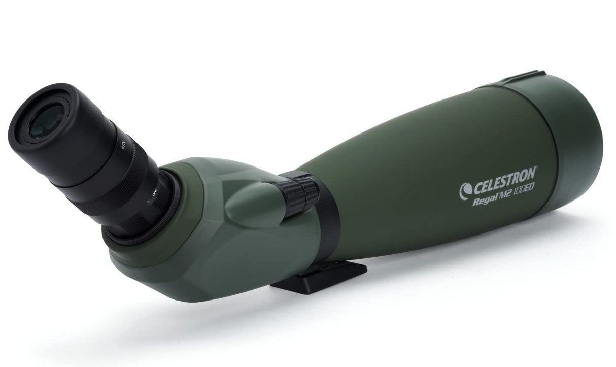 Celestron 52306 Regal M2 22-67x100mm Telescopio telescópico con Zoom en ángulo ED mm con óptica Multicapa, Prisma BaK-4, Cuerpo Ligero de aleación de magnesio y Funda de Transporte Acolchada, Verde