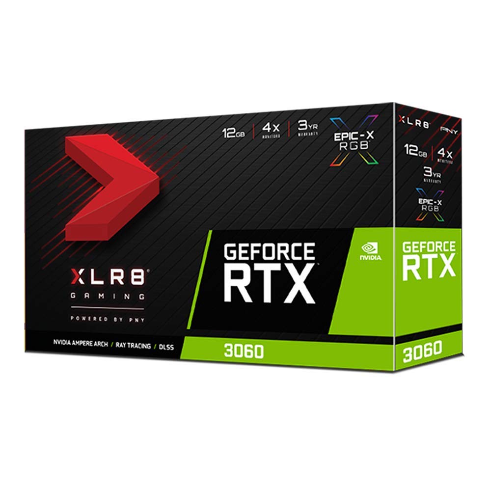 PNY Tarjeta Gráfica GeForce RTX™ 3060 12GB XLR8 Gaming Revel Epic-X RGB™ Dual Fan