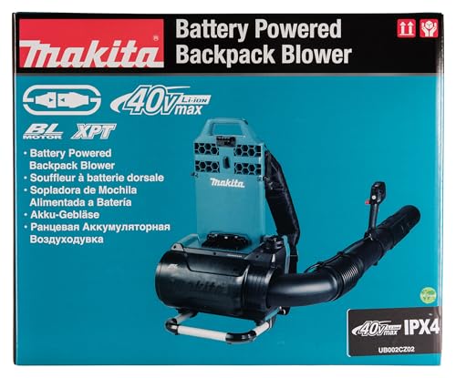 Makita UB002CZ - Soplador de Mochila sin escobillas de Iones de Litio LXT de 36 V, batería y Cargador no incluidos