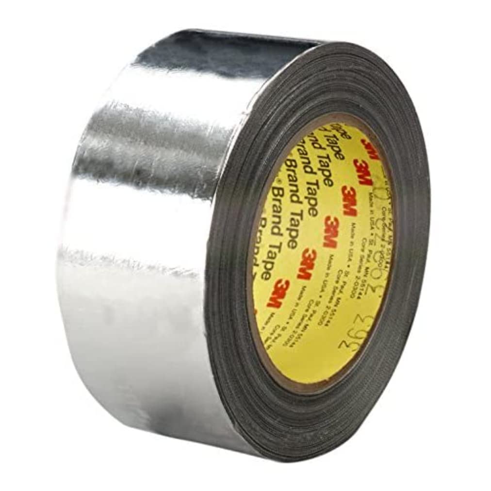 3M Cinta Adhesiva de Aluminio y Cristal Tejido, 363, 12,7 mm x 33 m, 0,2 mm, 72 unidades, Plata
