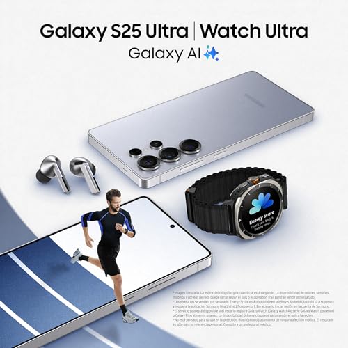 Samsung Galaxy S25 Ultra 1TB Teléfono Móvil con IA, Galaxy AI, 12GB RAM, Cámara 200MP, Dual SIM, IP68, Garantía del Fabricante 3 Años + 1 Año Extra, Titanio Azul (Versión Española)
