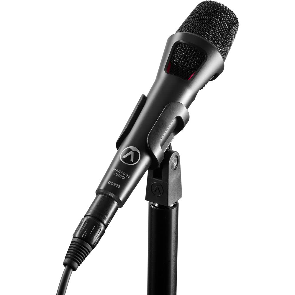 Austrian Audio OD303 - Micrófono de escenario con tecnología acústica abierta, micrófono direccional (banda ancha de frecuencia, estabilidad de retroalimentación, diseño abierto, difusor de ruido 3D