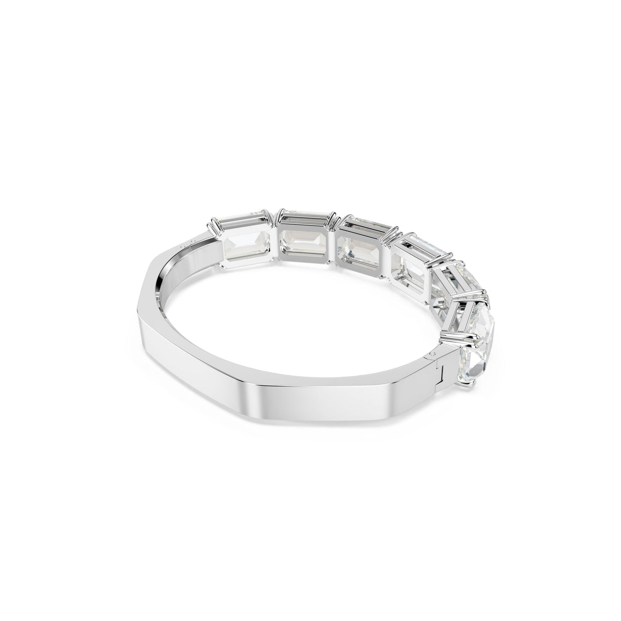 Swarovski Brazalete Millenia, Talla octogonal, Blanco, Baño de rodio
