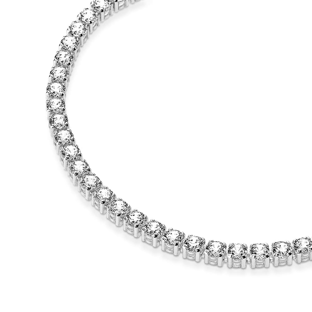 Pandora Timeless Pulsera de tenis centelleante de plata de ley con circonitas cúbicas transparentes, 16