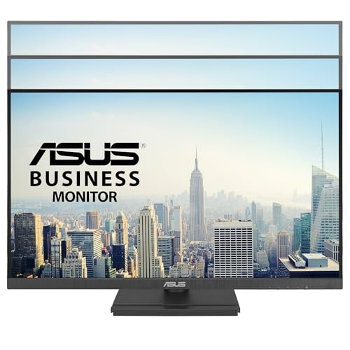 ASUS VA27DQFS Monitor profesional de 27 Pulgadas, IPS, Full HD, sin marco, 100 Hz, Adaptive-Sync, MPRT de 1 ms, HDMI, DisplayPort, VGA, luz azul baja, antiparpadeo, diseño ergonómico, montaje en pared