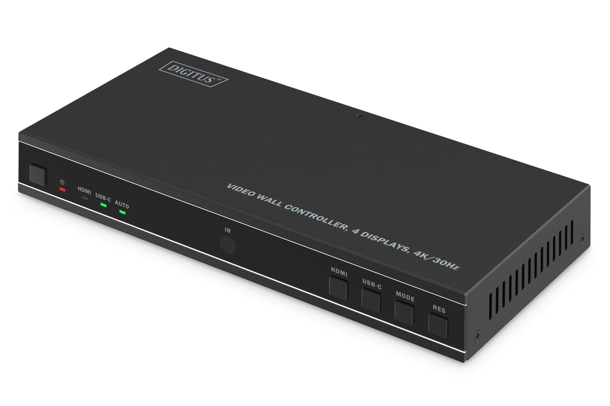 DIGITUS DS-55358 – Controlador de videowall HDMI – Señal de Entrada UHD 4k 60 Hz a través de HDMI 2.0 o USB-C – Salida 4k 30 Hz – Modos de visualización 1x1, 2x1, 3x1, 4x1, 1x2, 1x3, 1x4, 2x2