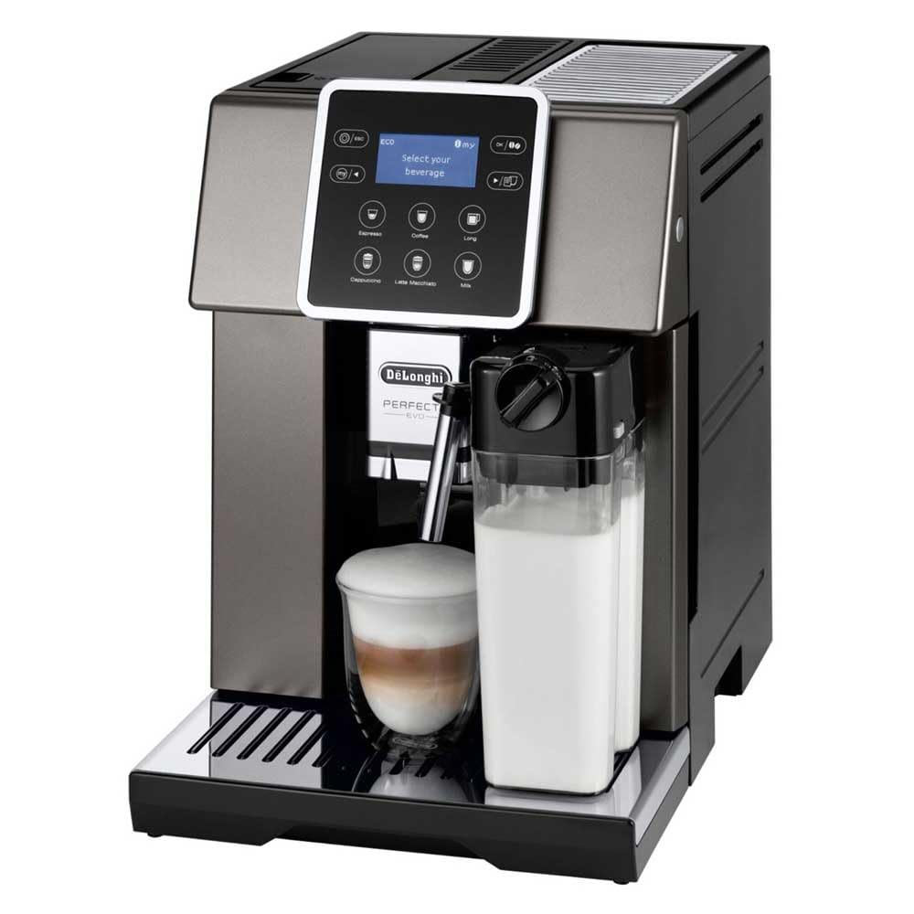 De'Longhi Perfetto - Perfecta Evo - Máquina Automática de Café en Grano, Espresso, Cappuccino, ESAM420.80.TB, Titanio, Negro