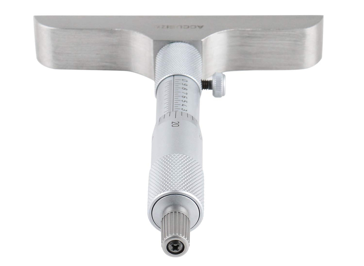 accusize – 6 "Profundidad micrómetros, base de profundidad 4," con 6 varillas en caja de sábana bajera ajustable, # 2025 – 4201