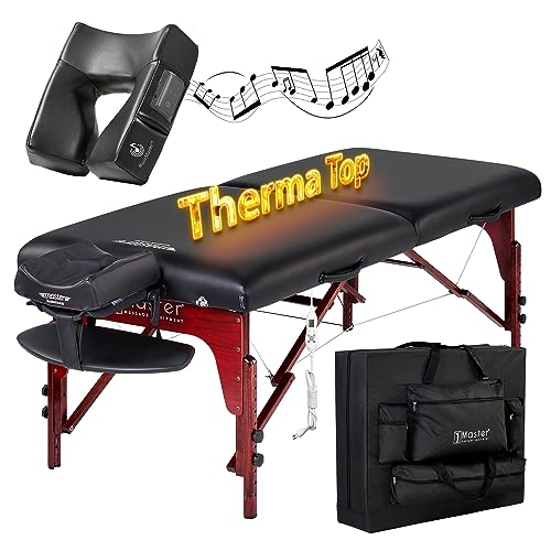 Master Massage Therma Top - Mesa de Masaje portátil Plegable (Madera, 71 cm)
