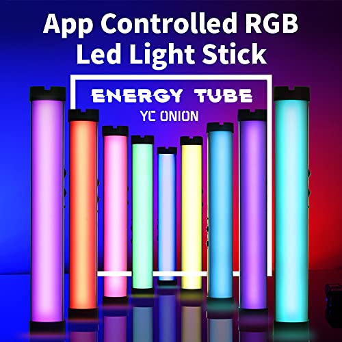 YC Onion LED iluminación de vídeo Bolsillo fotografía luz luz Fluorescente LED, con conexión de Control aplicación, CRI98 +, TLCI 98+, Color RGB 0-360, Temperatura de Color Ajustable 3200k-6200