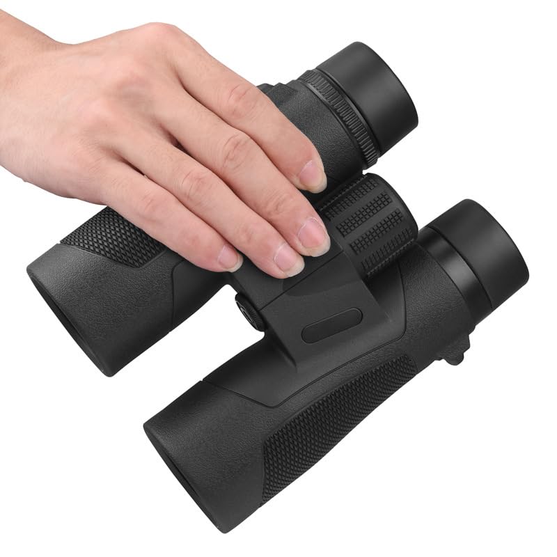 ZEHNHASE Prismáticos SLC55 con Pantalla LCD – Robusto Doble telescopio con Revestimiento Antideslizante