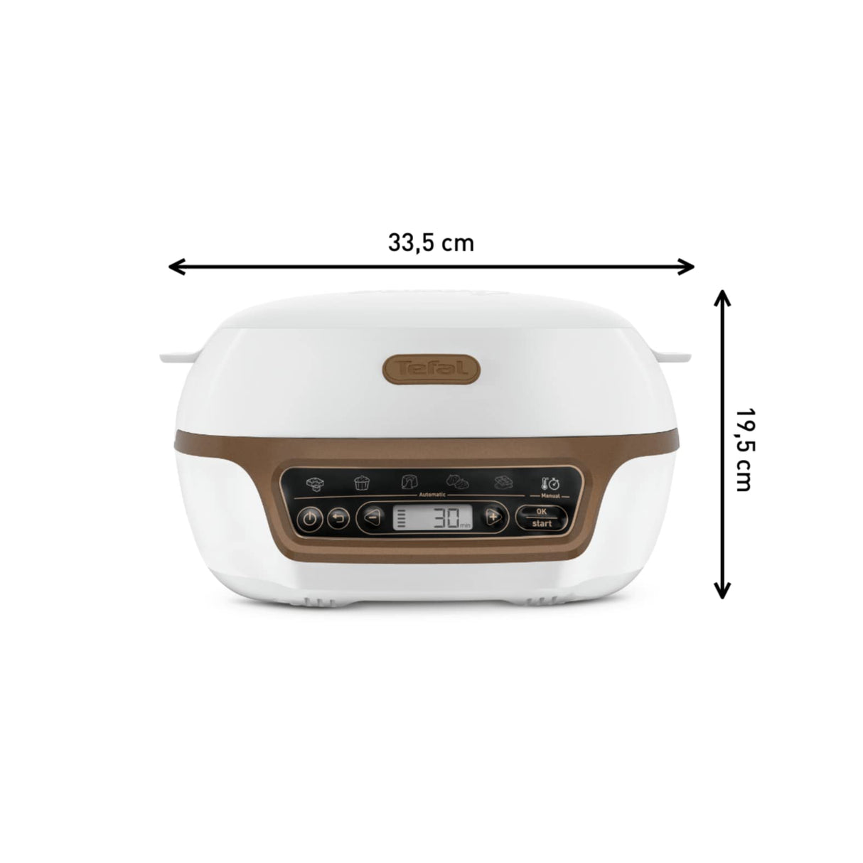 Tefal Cake Factory - Máquina inteligente para tartas, electrodoméstico de cocción, de pastelería, máquina de pan, magdalenas, con 4 moldes, 5 programas, compatible con moldes Crispybake KD802112