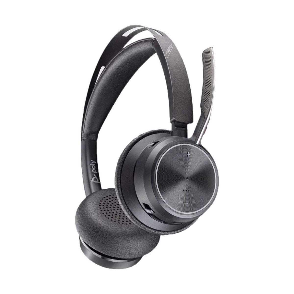 Poly Voyager Focus 2 - Auriculares USB C certificados por Microsoft Teams + adaptador USB-C/A - Certificación Microsoft Teams - Asistente de Google - Siri - Estéreo - USB tipo C - Cableado/inalámbrico