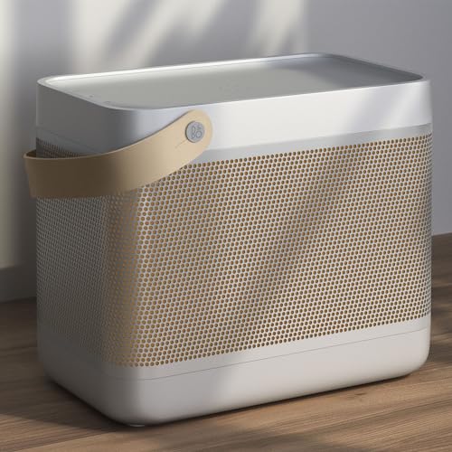 Bang & Olufsen Beolit 20 Potente Altavoz Bluetooth Inalámbrico Portátil para Uso en Casa y Exteriores con Sonido de 360 Grados y Cargador Inalámbrico Qi Integrado para Teléfono Grey Mist