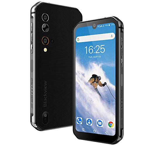 Blackview Móvil Resistente, BV9900E Android 10 Impermeable Smartphone,Helio P90 Octa-Core,6GB+128GB,128GB SD, 48MP+16MP,IP68/IP69,NFC/Face ID/GPS