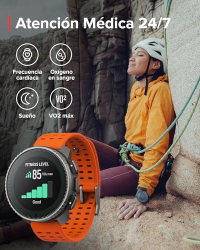 SUUNTO Vertical Reloj Deportivo - Smartwatch GPS, GPS de Doble Frecuencia, Mapas sin Conexión Gratuitos, Autonomía de hasta 50 Días, Carcasa Resistente Militarmente, Resistente al Agua hasta 100m