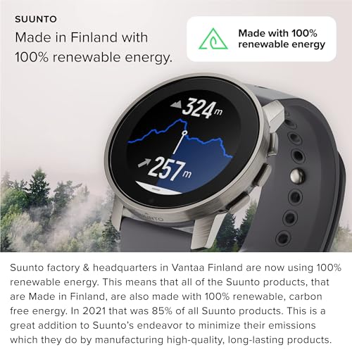 Suunto 9 Peak Reloj deportivo GPS con batería de larga duración y medición de frecuencia cardiaca en la muñeca