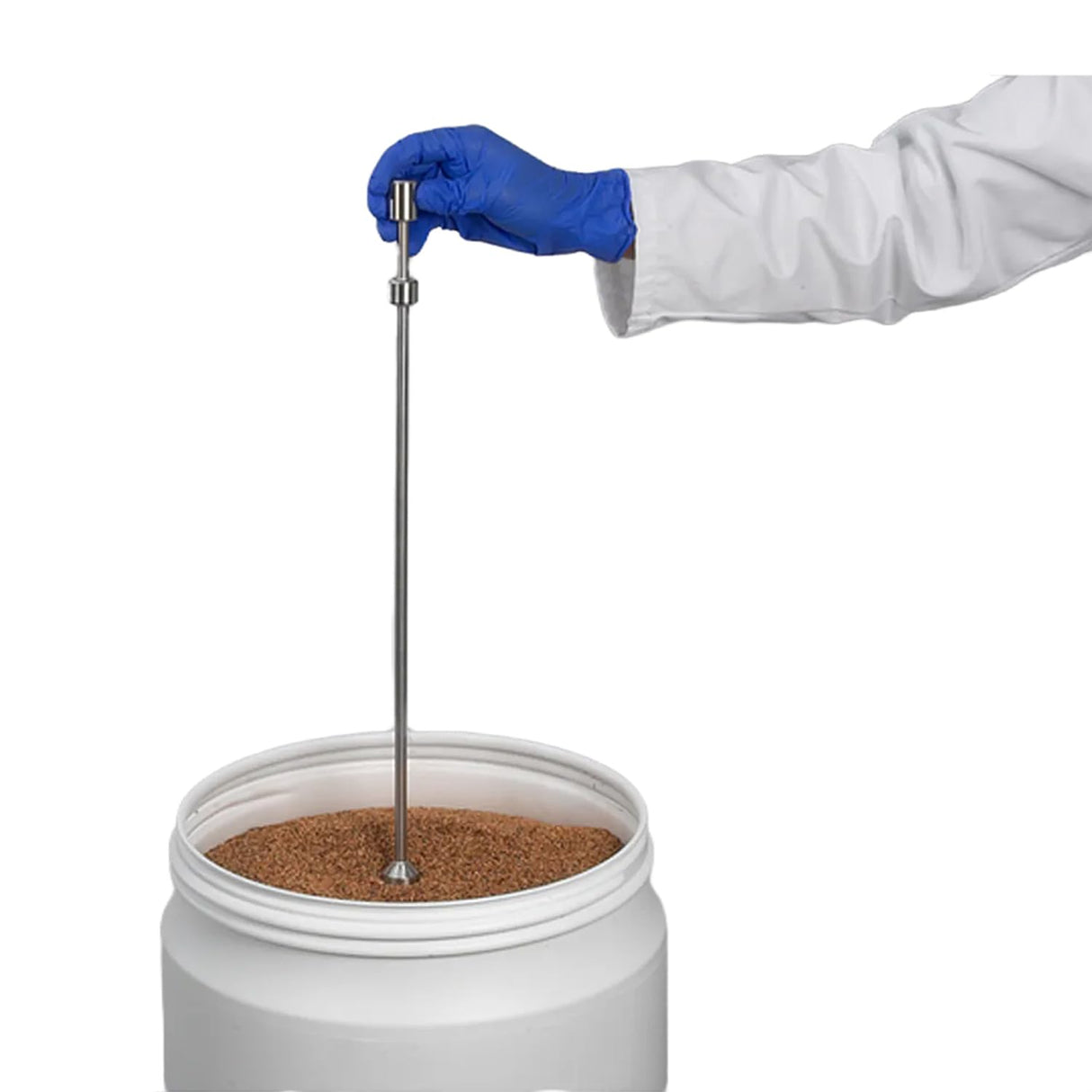 Bürkle Broca de acero inoxidable, 230 ml de capacidad, 25 mm de diámetro, 800 mm de longitud