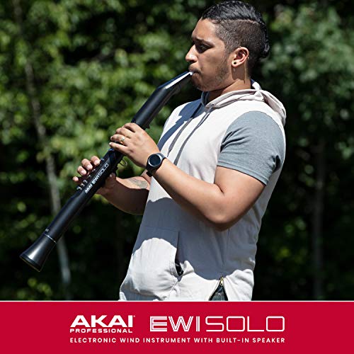 AKAI Professional EWI Solo - instrumento electrónico de viento con altavoz incorporado, batería recargable, 200 sonidos y conectividad MIDI USB