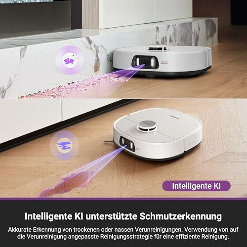 EUREKA J15 Pro Ultra - Robot Aspirador y fregado + estación Todo en uno (autolimpieza, 16200 Pa, navegación LDS, detección de obstáculos, antienredos, Ideal contra pelos de Animales, Control por