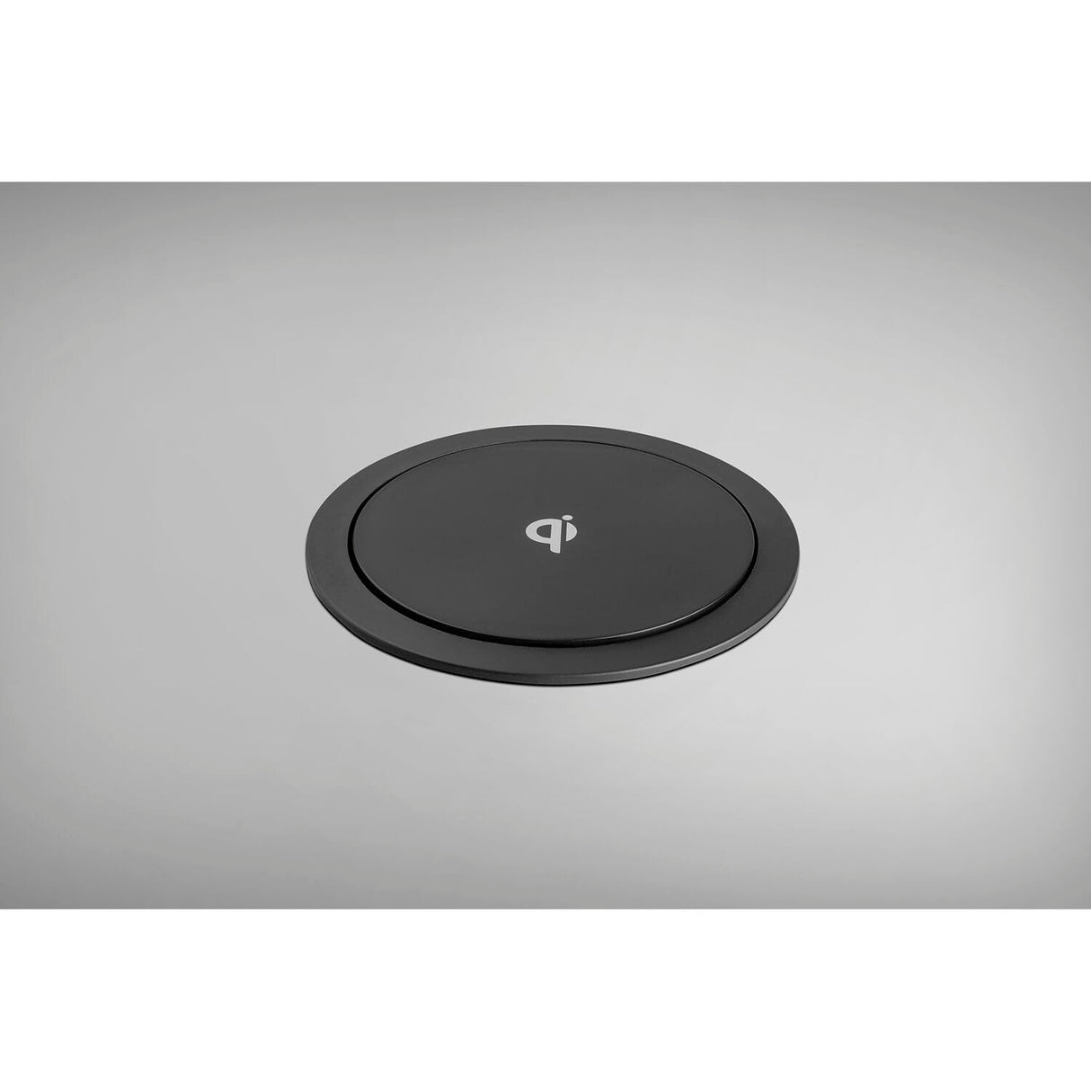 Ekotech Enchufe retráctil ET115 – Torre con función de carga QI USB-C & A y 3 enchufes Schuko 230 V, aluminio negro