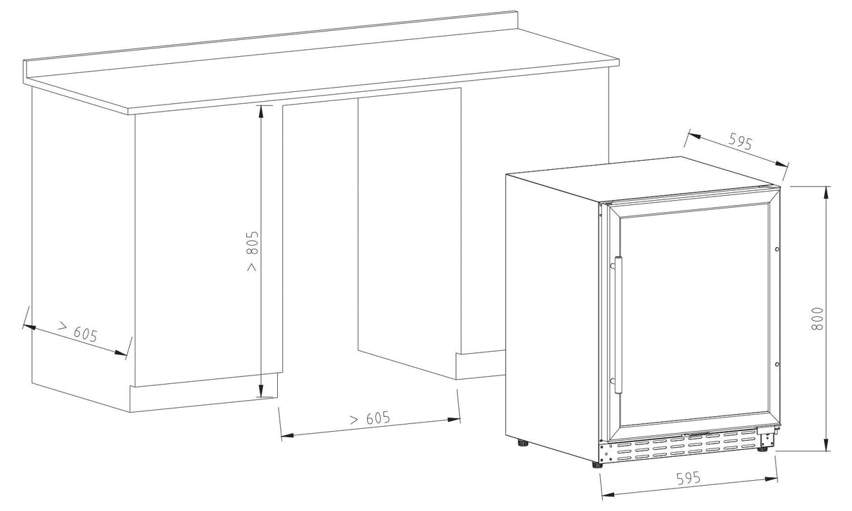 Vinobox 132 Glass Stainless Steel Wine Cellar 50 Bottles