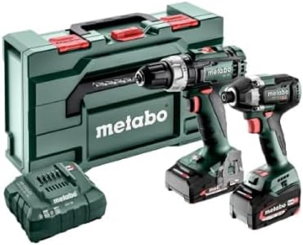 Metabo BSLBL+SSD200LTBL -Akku-Schlagbohrschrauber, Akku-Schlagschrauber incl. batería recargable, incl. cargador