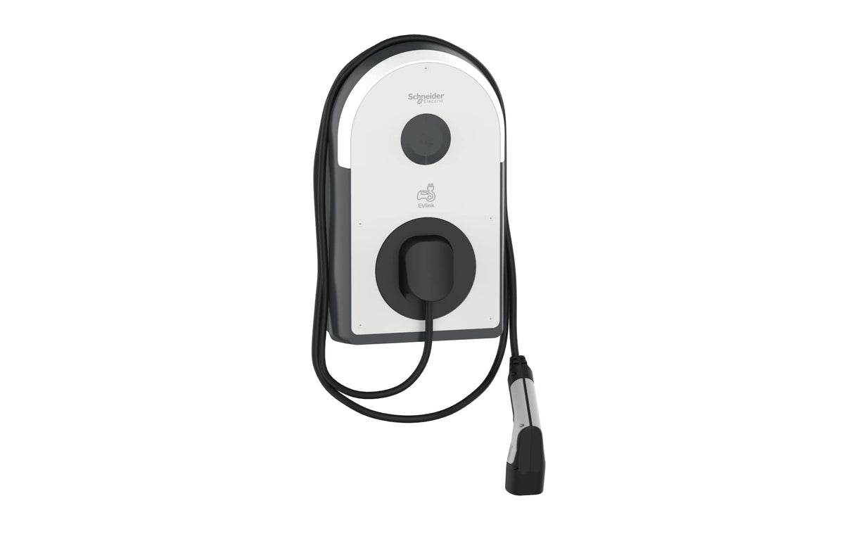 Schneider Electric - Wallbox EVB3S22NC0M - Columna de Carga para Coche eléctrico (22 kW, Cable T2 de 5 m)