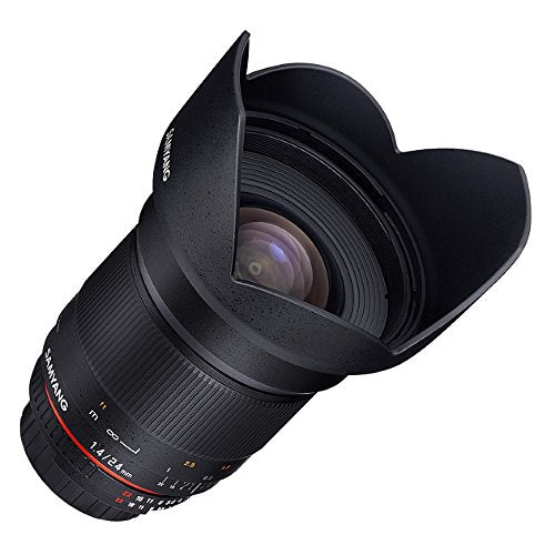 Samyang F1110805101 - Objetivo fotográfico DSLR para Sony A (Distancia Focal Fija 24mm, Apertura f/1.4-22 ED AS IF UMC, diámetro Filtro: 77mm), Negro