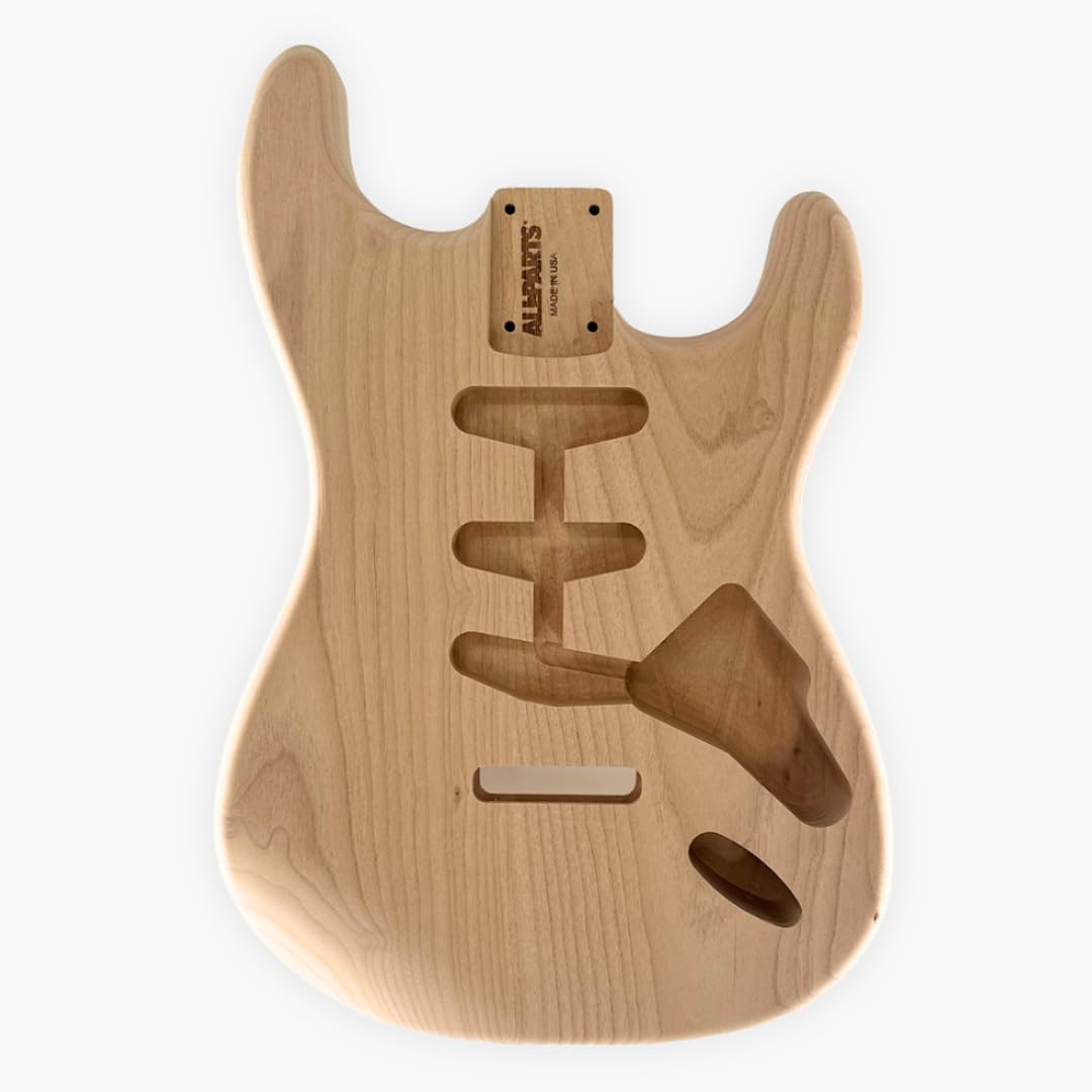 'AllParts SBO"Aliso Body para Strat 3 SC sin barnizar y pequeñas piezas de repuesto para guitarra eléctrica