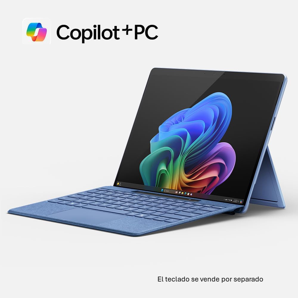 Microsoft Surface Pro (no Incluye el Cargador) | Copilot+ PC | Pantalla táctil OLED 13”| Snapdragon® X Elite | 16GB RAM | 512GB SSD | Último Modelo, 11a edición | Zafiro