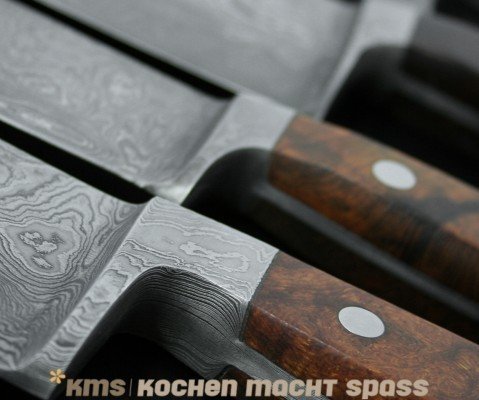 Güde Schinkenmesser F.Serie Klingenlänge Wüsteneinsenholz Solingen jamonero Acero de Damasco Forjado, 21 cm, Madera de Palo fierro, Cuchillo de Trinchar, F.GÜDE, Hecho a Mano en Alemania, Marrón