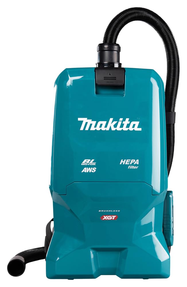 Makita VC012GZ01 Aspiradora de Mochila sin escobillas, 3 Velocidades, Azul