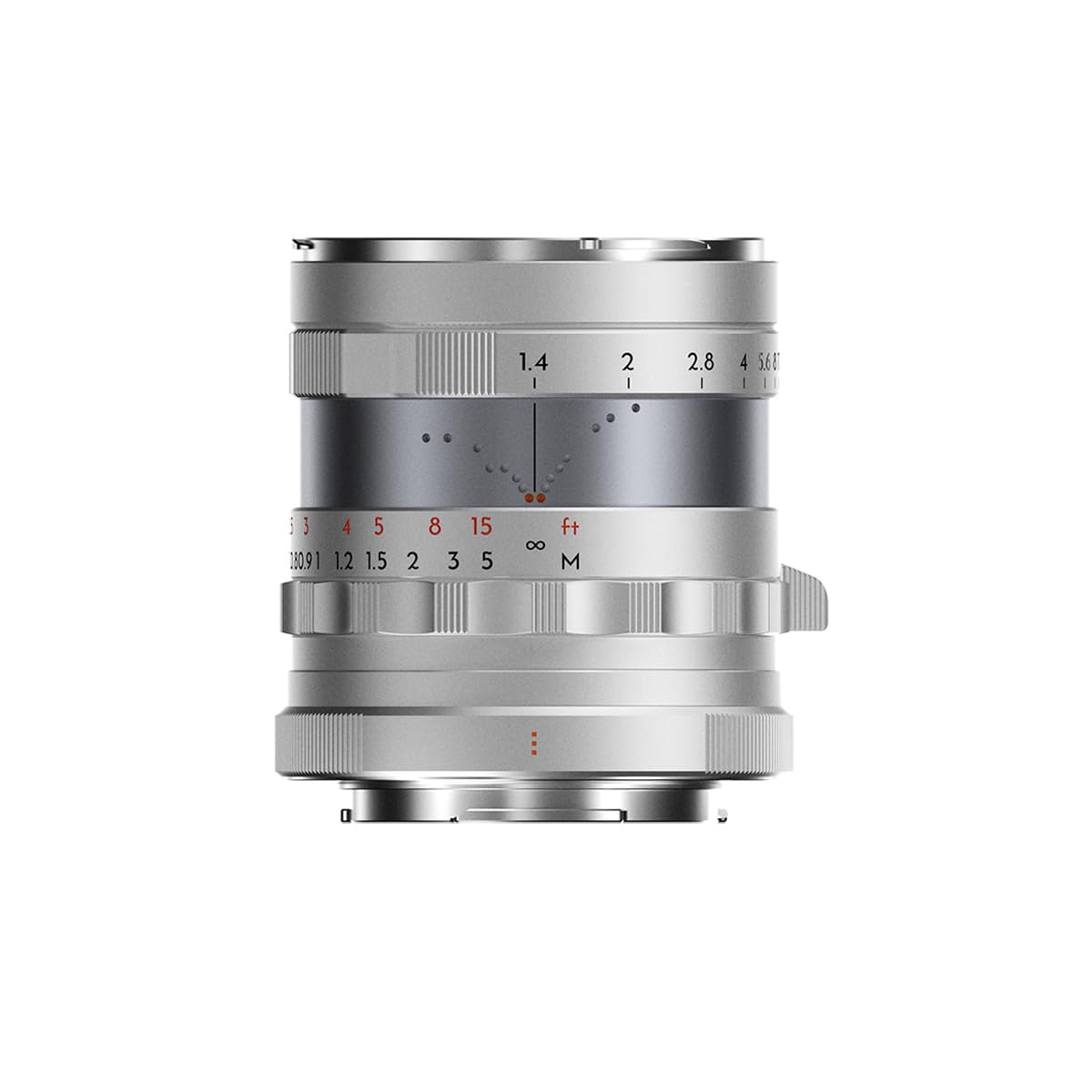 THYPOCH Lente de fotografía de Marco Completo Simera de 35 mm f1.4 para Fujifilm X Mount – Plata