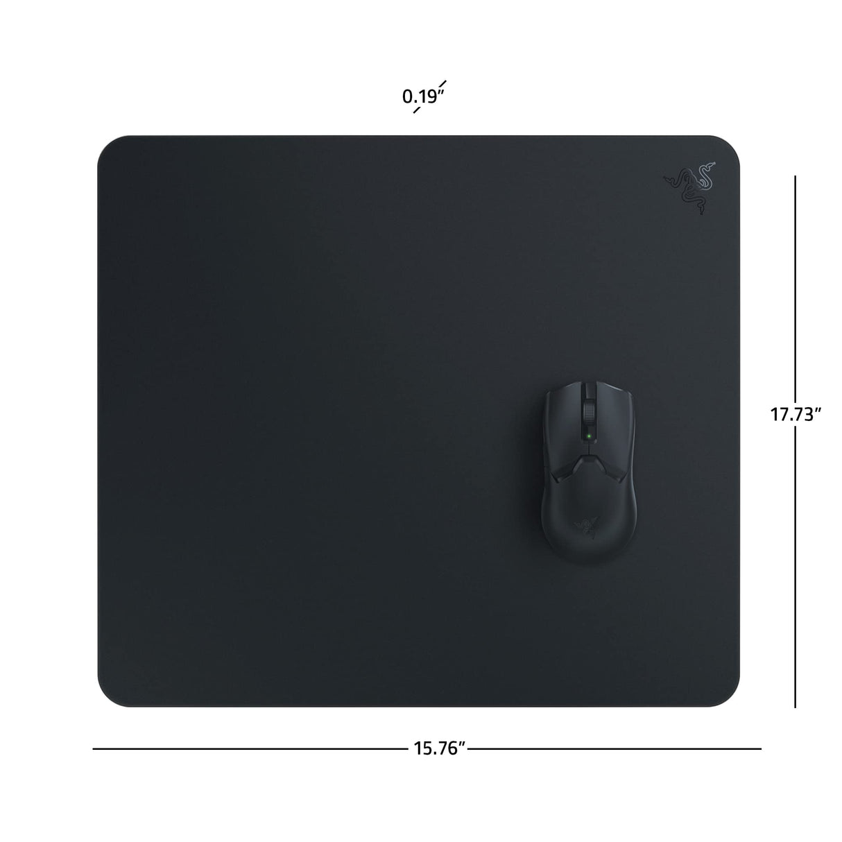 Razer Alfombrilla de ratón Atlas de Cristal Templado para Videojuegos, Superficie Ultra Suave, Resistente a la Suciedad y a los arañazos, Base Antideslizante, Movimientos silenciosos del ratón, Color