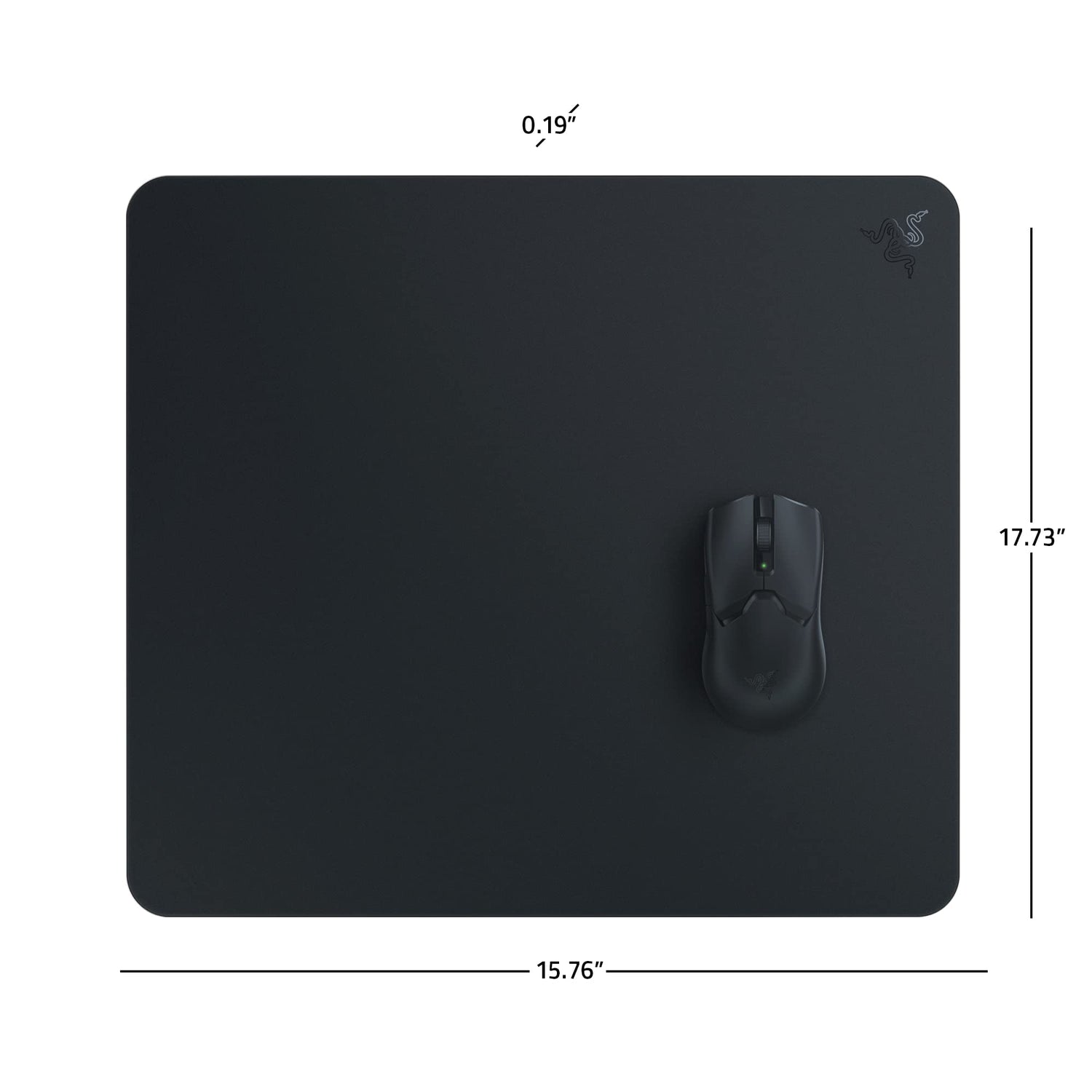 Razer Alfombrilla de ratón Atlas de Cristal Templado para Videojuegos, Superficie Ultra Suave, Resistente a la Suciedad y a los arañazos, Base Antideslizante, Movimientos silenciosos del ratón, Color